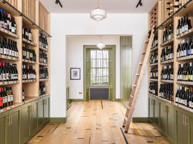 Communique Wines with reclaimed floors from Junckers