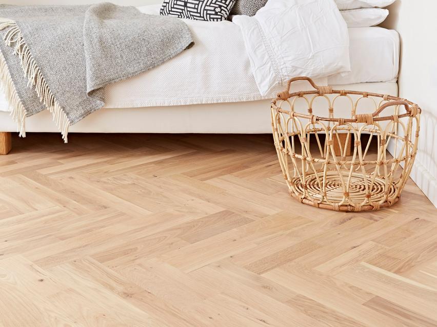 Twin herringbone flooring from Junckers